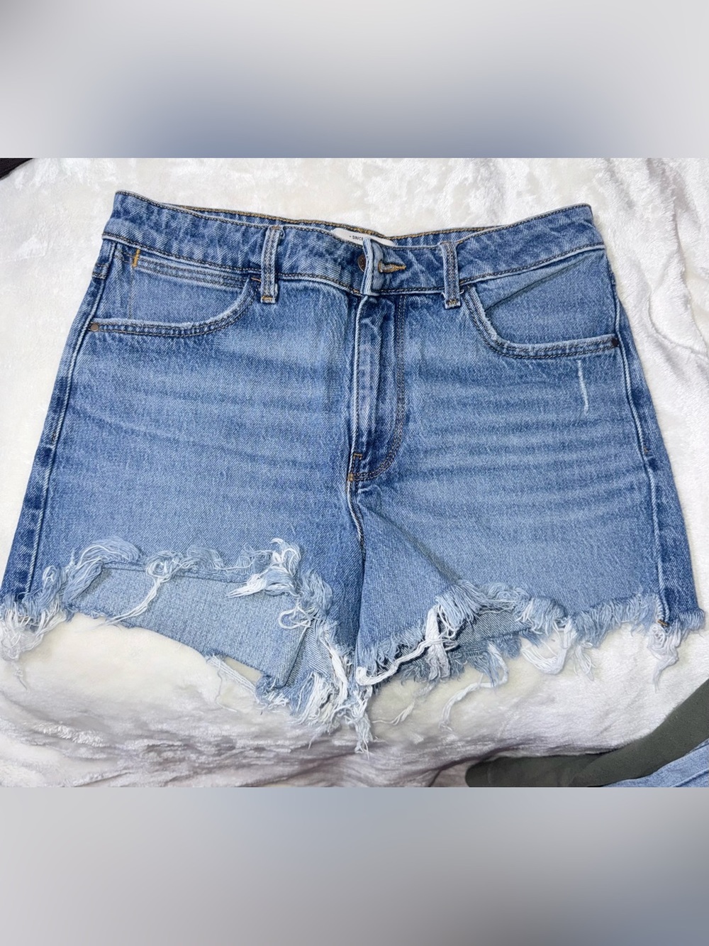 WRANGLER Light Blue Distressed Denim Women’s Shorts